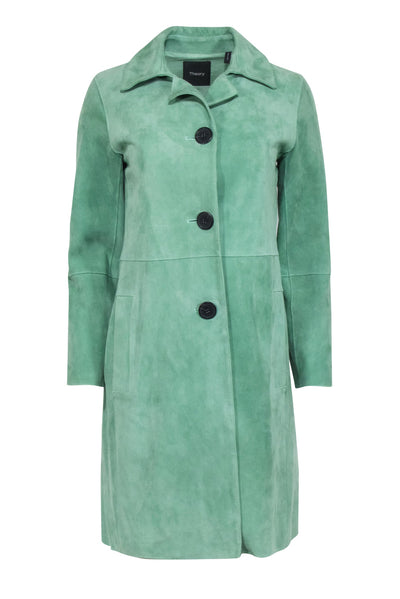 Current Boutique-Theory - Light Green Suede Jacket Sz S