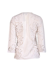 Current Boutique-Theory - White Embroidered Poplin Shirt Sz S
