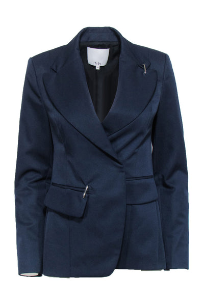 Current Boutique-Tibi - Navy Tailored Silver Hardware Blazer Sz 00