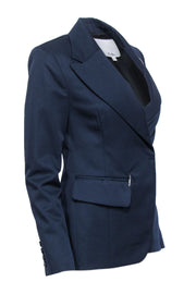 Current Boutique-Tibi - Navy Tailored Silver Hardware Blazer Sz 00