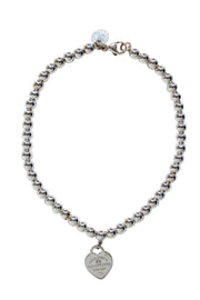 Current Boutique-Tiffany & Co. - Sterling Silver Heart Tag Beaded Bracelet