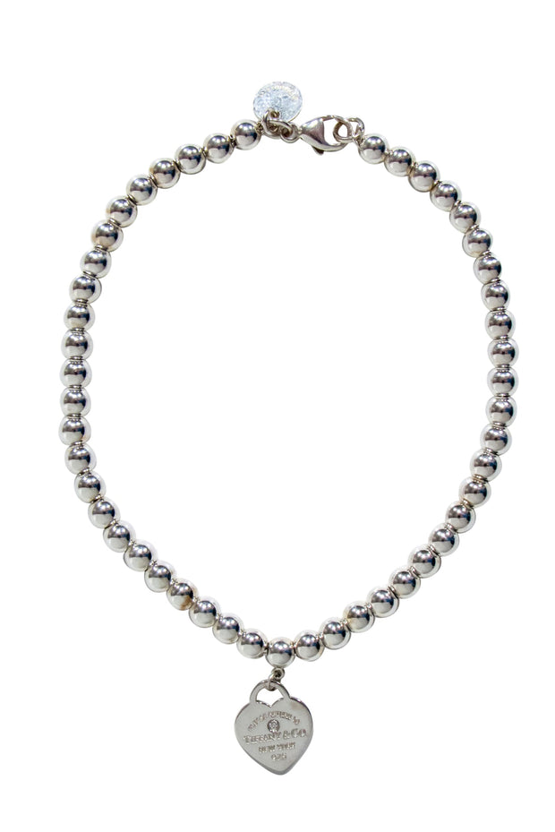 Current Boutique-Tiffany & Co. - Sterling Silver Heart Tag Beaded Bracelet
