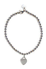 Current Boutique-Tiffany & Co. - Sterling Silver Heart Tag Beaded Bracelet