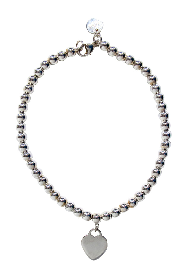 Current Boutique-Tiffany & Co. - Sterling Silver Heart Tag Beaded Bracelet
