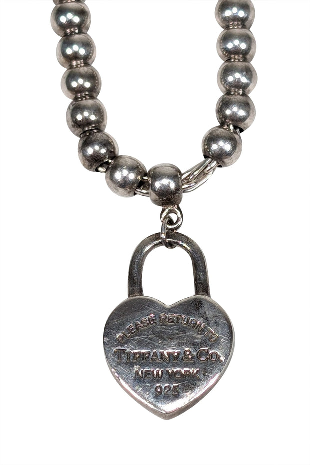 Current Boutique-Tiffany & Co. - Sterling Silver Heart Tag Beaded Bracelet
