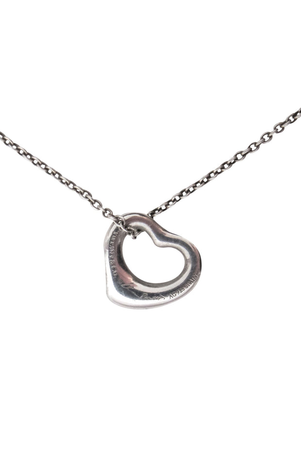 Current Boutique-Tiffany & Co. - Elsa Peretti Silver Mini Open Heart Necklace