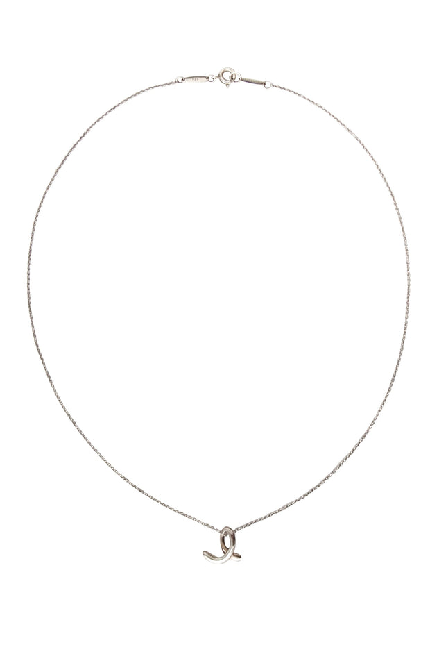 Current Boutique-Tiffany & Co - Sterling Silver Elsa Peretti " E" Necklace