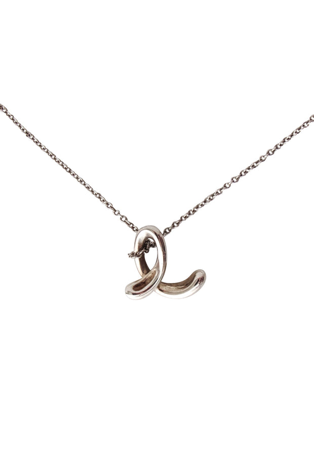 Current Boutique-Tiffany & Co - Sterling Silver Elsa Peretti " E" Necklace
