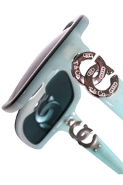 Current Boutique-Tiffany & Co. - Black & Robin Egg Blue Square Sunglasses