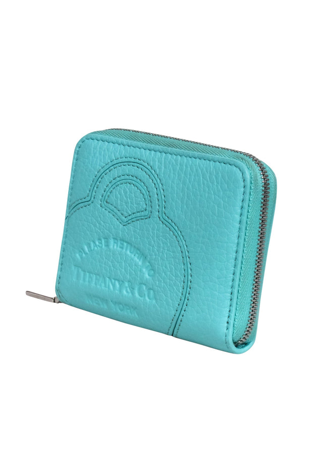 Current Boutique-Tiffany & Co. - Tiffany Blue Leather Small Zip Wallet