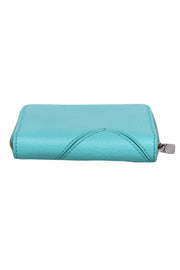 Current Boutique-Tiffany & Co. - Tiffany Blue Leather Small Zip Wallet