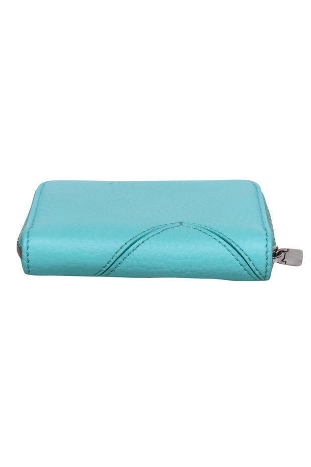 Current Boutique-Tiffany & Co. - Tiffany Blue Leather Small Zip Wallet
