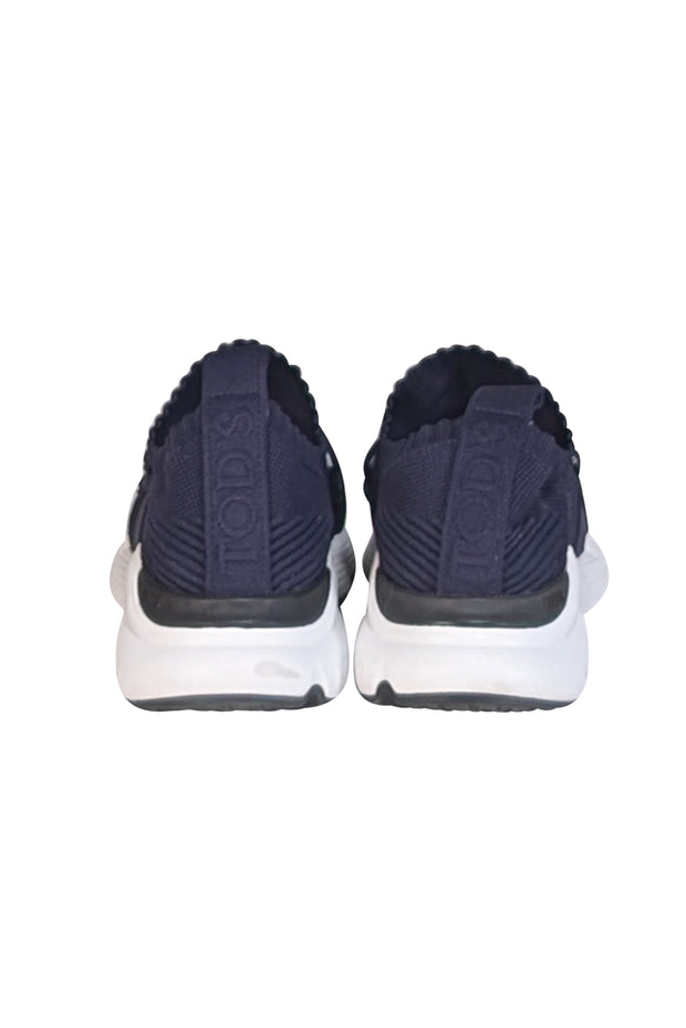Tod's - Navy Knit Stretch Sneakers Sz 9 - Current Boutique
