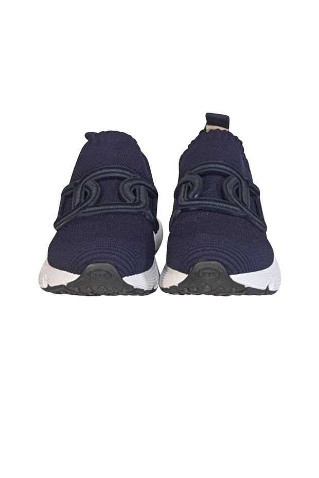 Tod's - Navy Knit Stretch Sneakers Sz 9 - Current Boutique