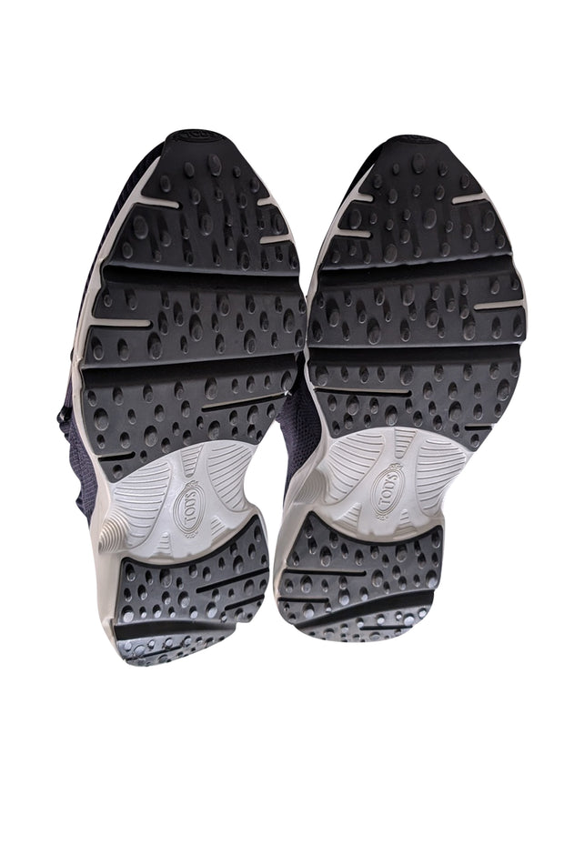 Tod's - Navy Knit Stretch Sneakers Sz 9 - Current Boutique