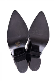 Current Boutique-Toga Pulla - Black Leather Silver Detail Western Boot Sz 11
