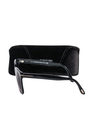 Current Boutique-Tom Ford - Black Large Sunglasses w/ Brown Ombre Lenses