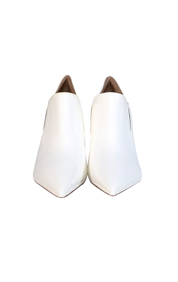 Tory Burch - White Patent Leather Pointed Toe Heels Sz 7.5 - Current Boutique