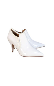 Tory Burch - White Patent Leather Pointed Toe Heels Sz 7.5 - Current Boutique