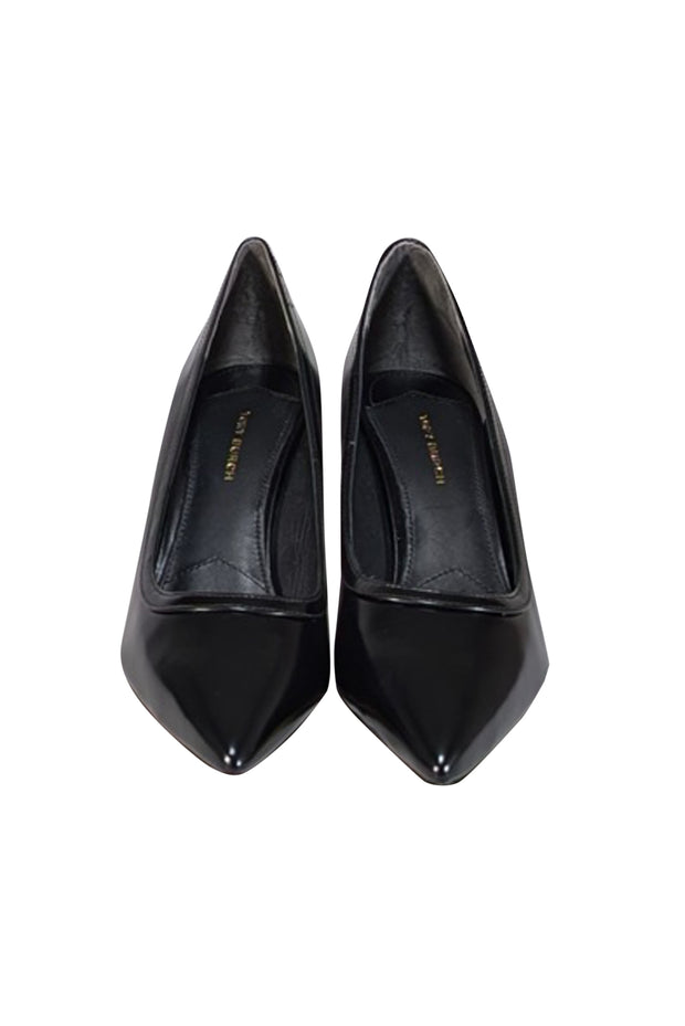 Current Boutique-Tory Burch - Black Leather 65MM Angle Pump Sz 8.5