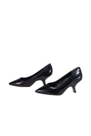 Current Boutique-Tory Burch - Black Leather 65MM Angle Pump Sz 8.5