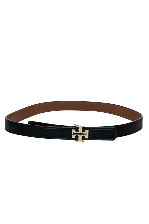 Current Boutique-Tory Burch - Black & Tan Reversible Belt Sz M