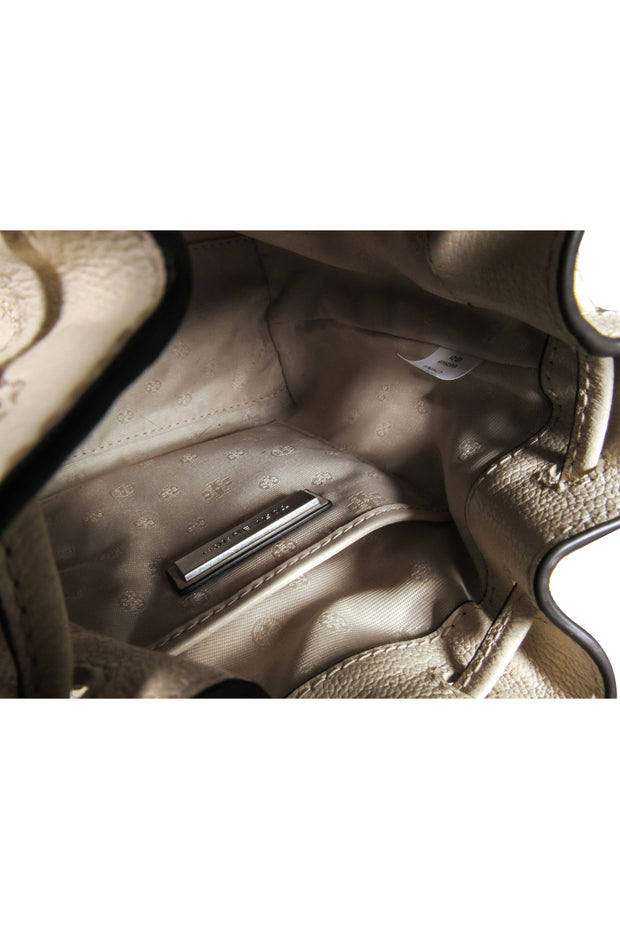 Current Boutique-Tory Burch - Cream Leather Quilted Mini Bucket Bag