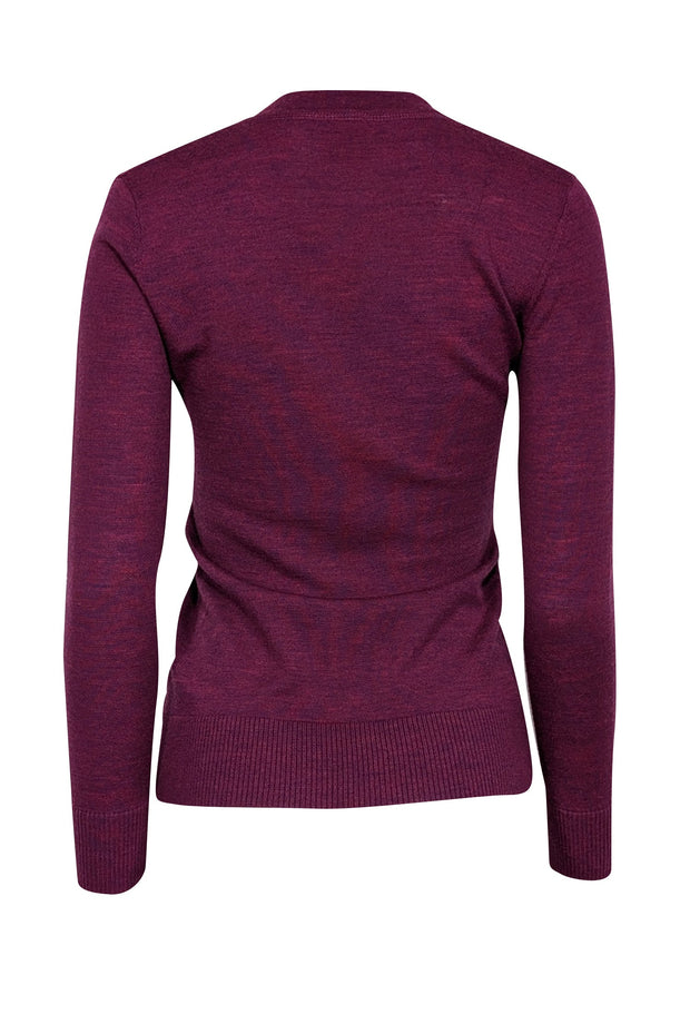 Current Boutique-Tory Burch - Magenta & Purple Wool Cardigan Sz XS