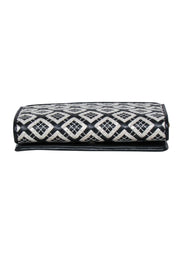 Current Boutique-Tory Burch - Black & Cream Leather Diamond Print Crossbody Bag