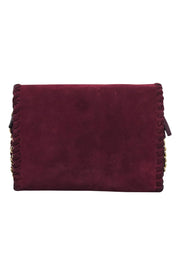 Current Boutique-Tory Burch - Maroon Suede Crossbody Bag