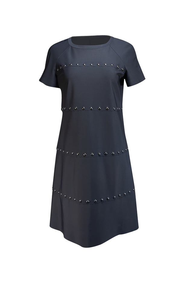 Tory Burch - Black Studded Shift Dress Sz M - Current Boutique