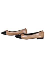Current Boutique-Tory Burch - Nude & Black Leather Ballet Flats Sz 8.5