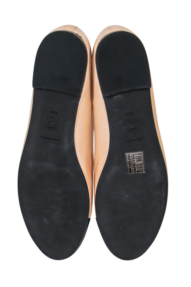Current Boutique-Tory Burch - Nude & Black Leather Ballet Flats Sz 8.5