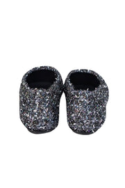 Current Boutique-Tory Burch - Black & Silver Metallic Tweed Ballet Flats Sz 9