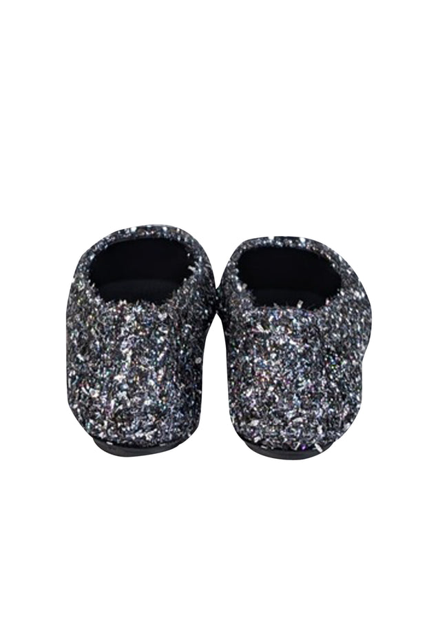Current Boutique-Tory Burch - Black & Silver Metallic Tweed Ballet Flats Sz 9