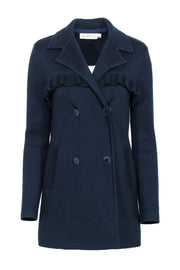 Current Boutique-Tory Burch - Navy Wool Blend Knit Jacket Sz XS