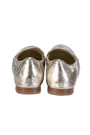 Current Boutique-Tory Burch - Gold Metallic Leather Ballet Loafers Sz 9