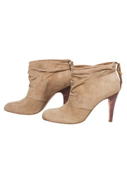 Current Boutique-Tory Burch - Beige Suede Heel Booties Sz 7.5