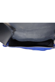 Tory Burch - Blue Dahlia Mini Sawyer Genuine Calf Hair Shoulder Bag - Current Boutique