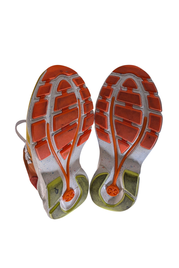 Tory Burch - Yellow, Orange, & Red Ombre Sneakers Sz 6.5 - Current Boutique