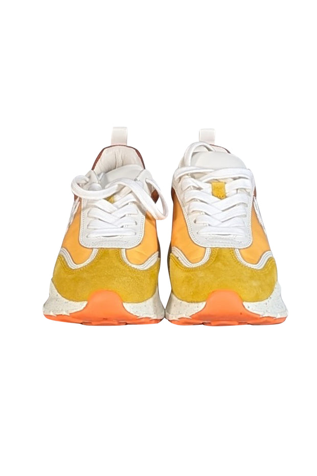 Tory Burch - Yellow, Orange, & Red Ombre Sneakers Sz 6.5 - Current Boutique