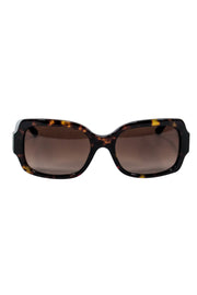 Current Boutique-Tory Burch - Brown and Black Tortoise Rectangle Sunglasses