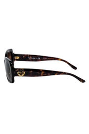 Current Boutique-Tory Burch - Brown and Black Tortoise Rectangle Sunglasses
