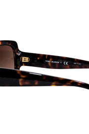 Current Boutique-Tory Burch - Brown and Black Tortoise Rectangle Sunglasses
