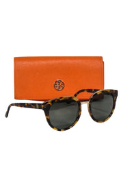 Current Boutique-Tory Burch - Brown Tortoise w/ Gold Detail Sunglasses