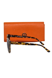 Current Boutique-Tory Burch - Brown Tortoise w/ Gold Detail Sunglasses