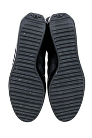 Current Boutique-Tory Burch - Black Quilted Tall Weather Boots Sz 7.5