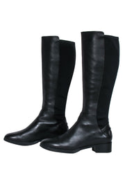 Current Boutique-Tory Burch - Black Leather "Caitlin" Stretch Boots Sz 9