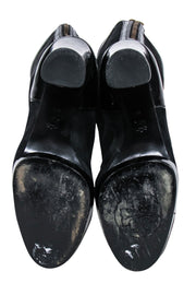 Current Boutique-Tory Burch - Black Suede Tall Platform Heel Boots Sz 9