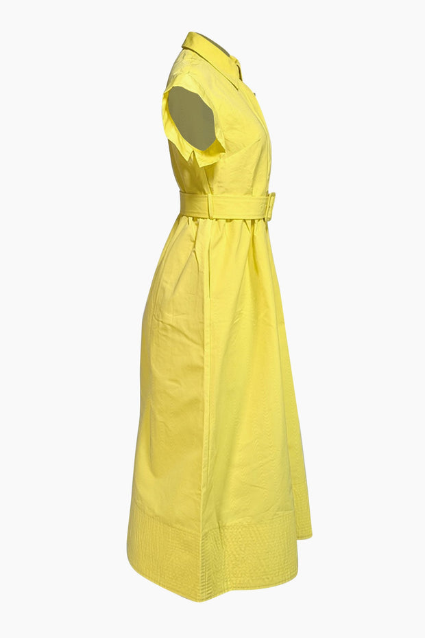 Tuckernuck - Citron Yellow "Chloe" Belted Dress Sz S - Current Boutique